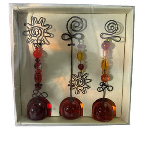 Pier 1 3 Glass and Metal Photo Holders